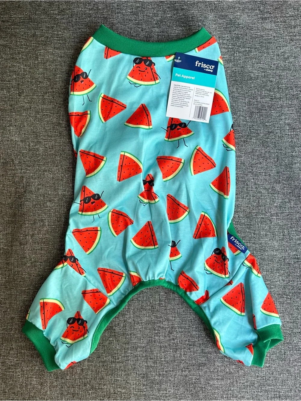 NWT Frisco Summer Watermelon Print Dog & Cat Jersey Pajamas Pet Chewy M